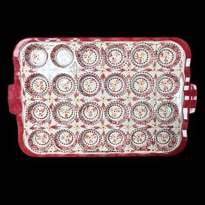 Temp-Tations Old World‎ Red 24-Cup Muffin Pan 17x11" Ovenware KFI-733243